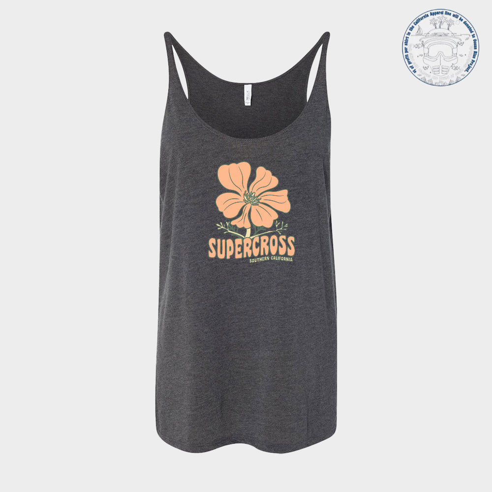 Supercross BMX | Trippy Botanical Poppy Womens Tank Top