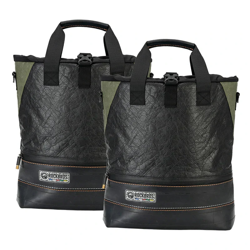 Sustainable Recycled Tire Bike Panniers 12L ROAD TO SKY