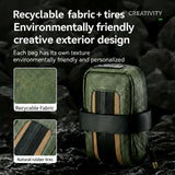 Sustainable Eco-Friendly Recycled Tire Bike Saddle Bag 0.4L ROAD TO SKY