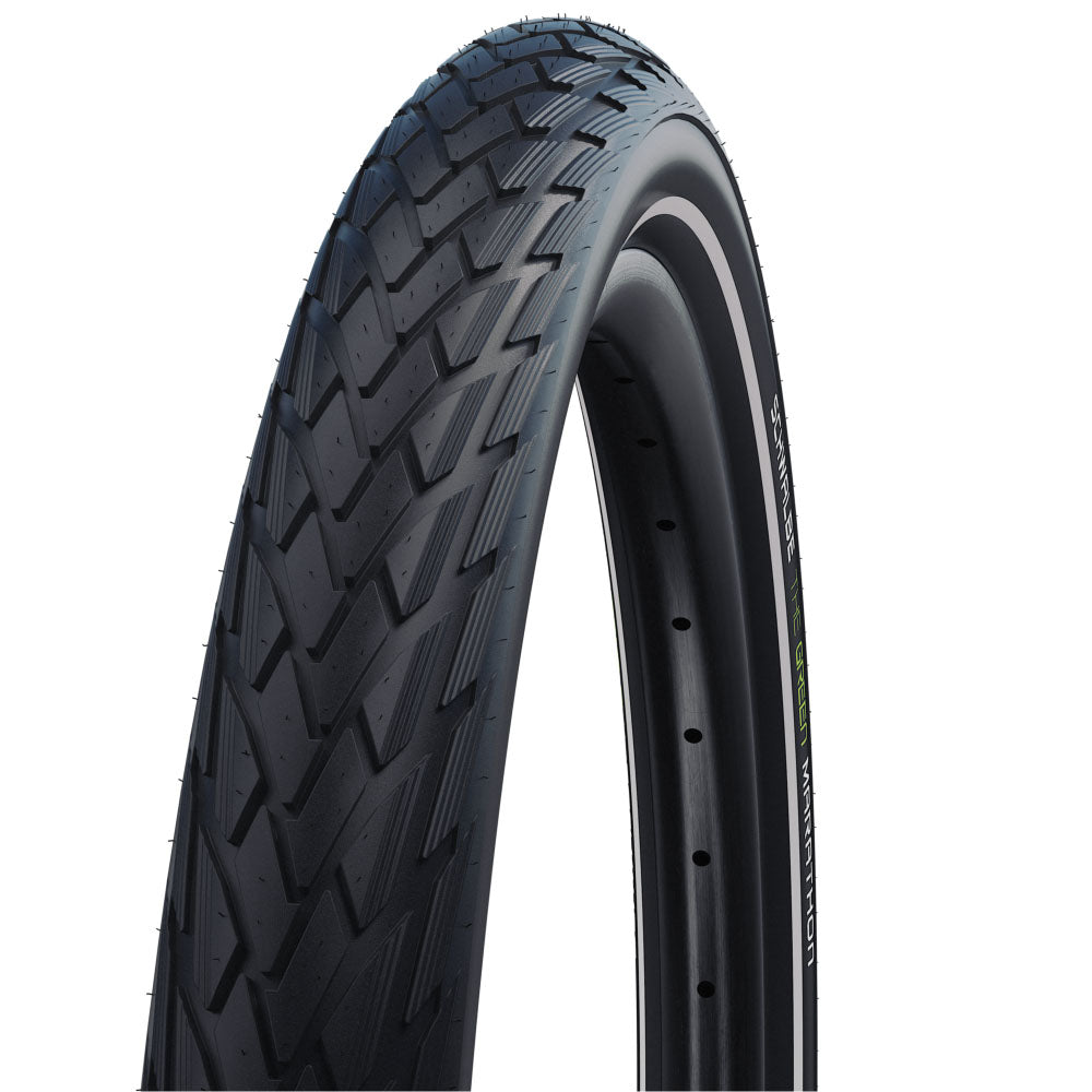 Green Marathon E25 Tire, 700x25, Black/Reflex