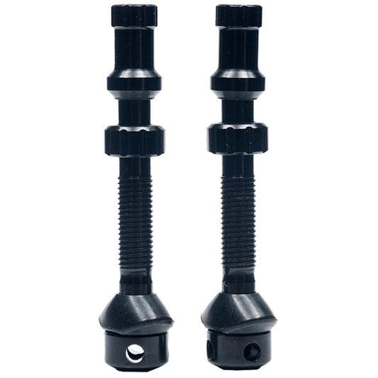 Stans Tubeless Universal+ Valve Stems - Alloy Regular Black Pair