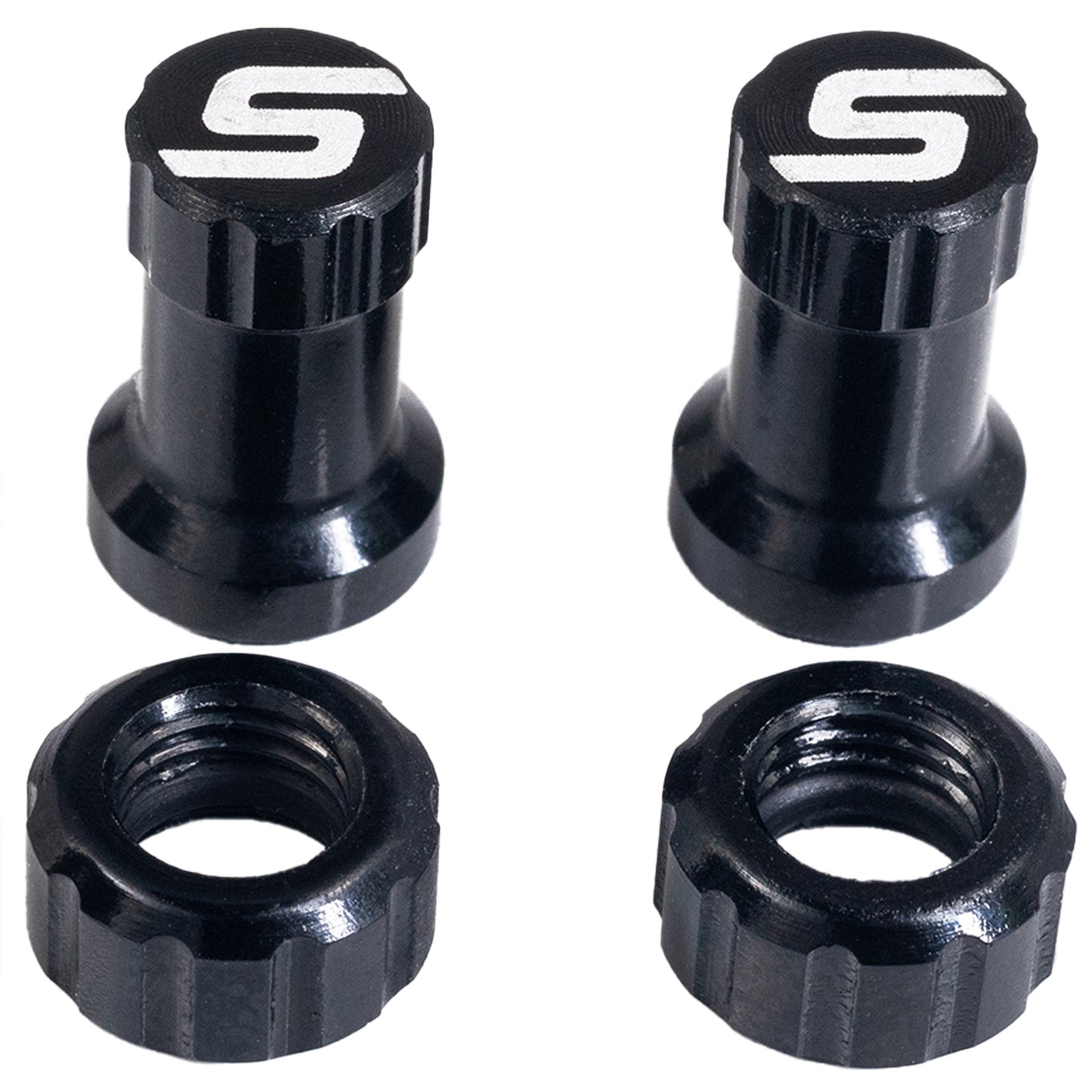 Stans Tubeless Valve Stem Cap Color Kit - Black Pair