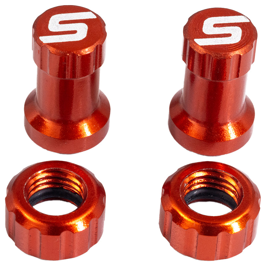 Tubeless Valve Color Kit, Pair, Orange