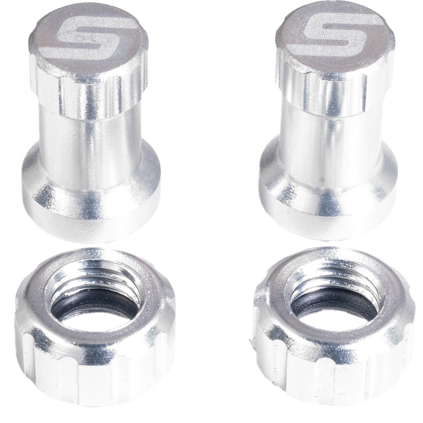 Stans Tubeless Valve Stem Cap Color Kit - Silver Pair