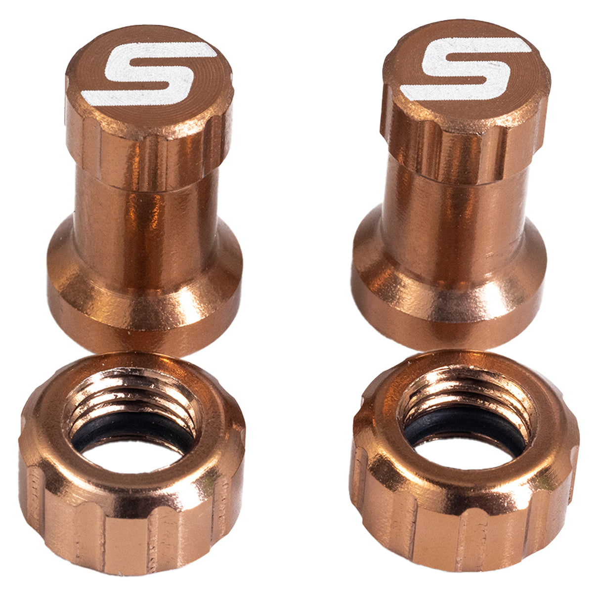 Tubeless Valve Color Kit, Pair, Copper
