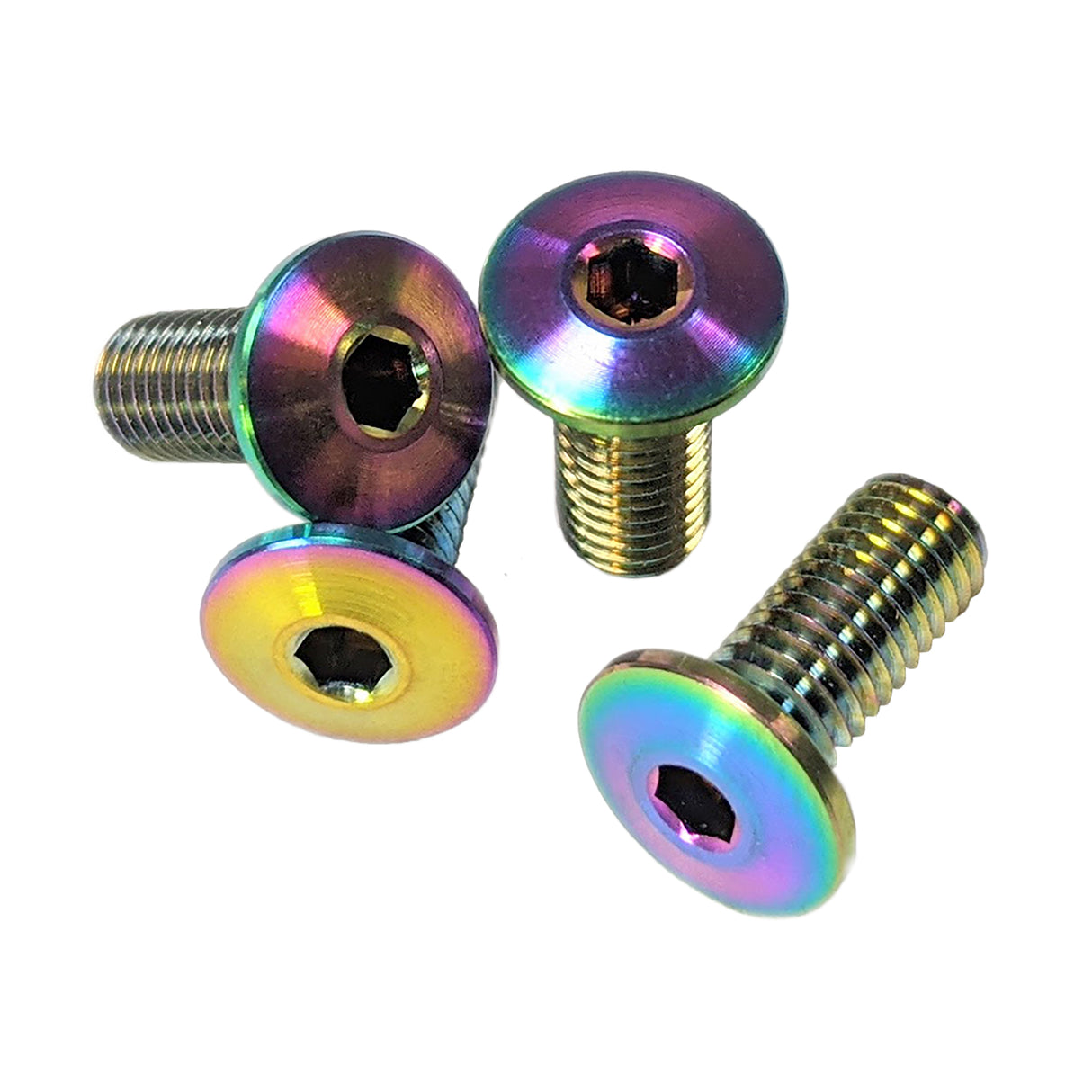 Ultra-Low Head Titanium Bottle Cage Bolt, 8 pcs, Oilsk