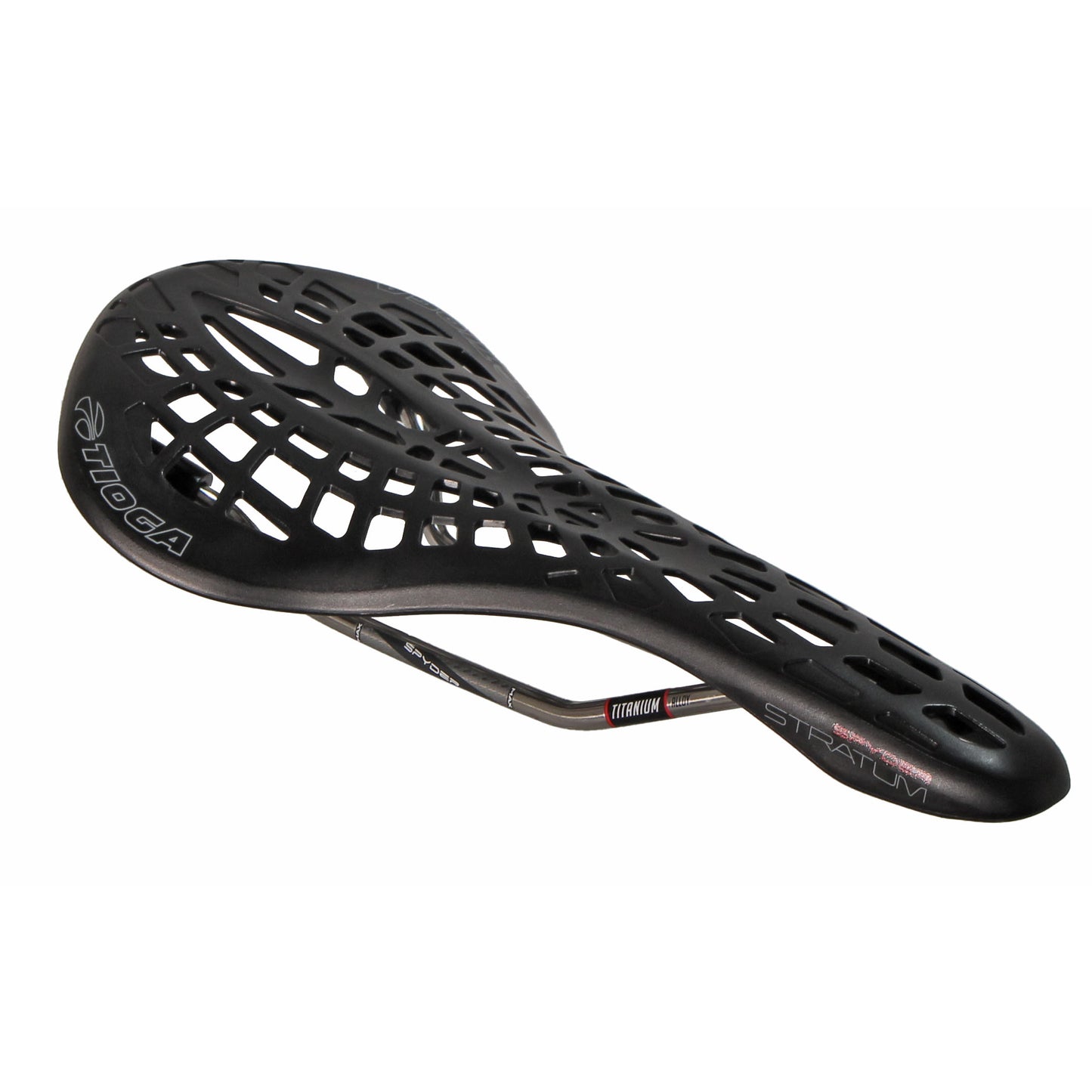 Tioga Spyder Stratum Saddle Titanium Rail - Black