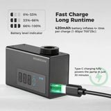 AS240 PRO Mini Electric Bike Pump with Gauge Max 120PSI