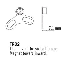 Speed Sensor For 6 Bolt Rotors, Inward