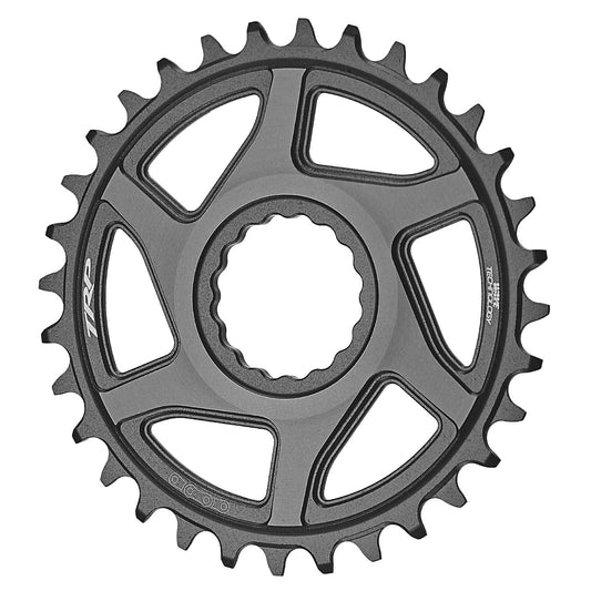 TRP CR-M9050 Boost Direct Mount Chainring - 30t 12-Speed CINCH Mount 3mm Offset 7075-T6 Aluminum Sandblasted BLK/Space Gray