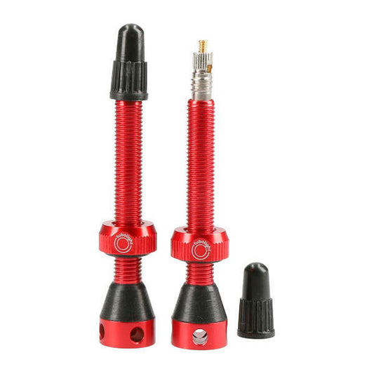 Tubolight Air Valve 50mm Red Pair