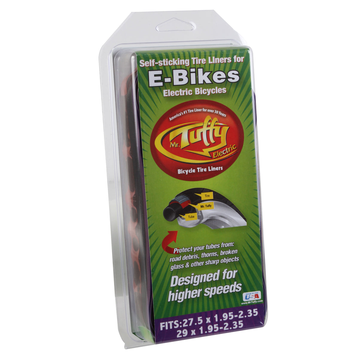 E-Bike Tire Liner, 27.5x1.95"-2.35" Purple