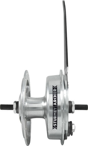 Sturmey-Archer XL-FD Front Hub - 9 x 1 x 100mm Drum Brake Silver 36h