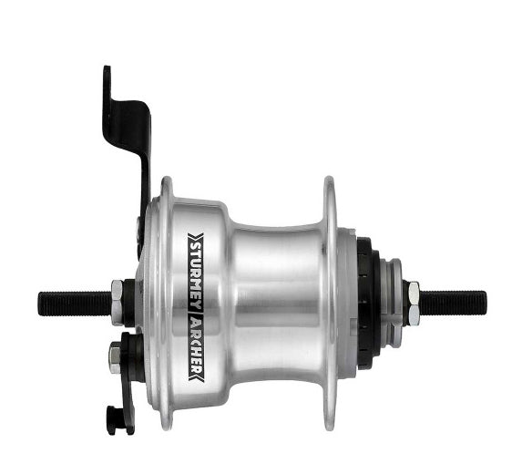 Sturmey Archer RX-RD3 3-Sp Hub with 70mm Drum Brake 36h Silver