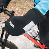 Urban Cycling Handlebar Mitts for Mountain / Commuter Bike, Flat Handlebar Pogie Winter Thermal MTB Mittens, Black