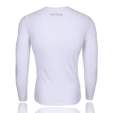 Men's Mesh Base Layer - White Long Sleeve Cycling Undershirt