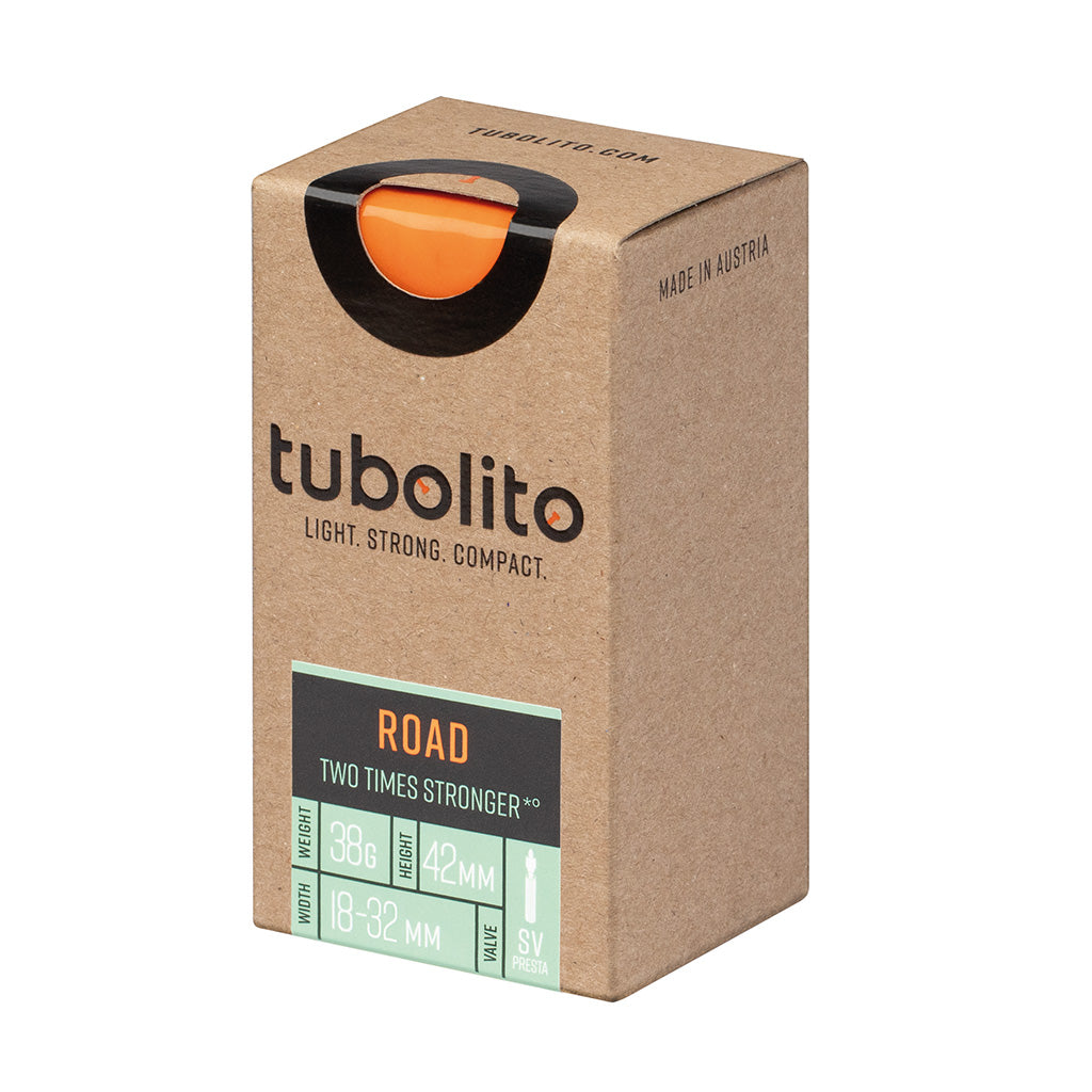 Tubolito Tubo Road Tube - 700 x 18-32mm 42mm Presta Valve Orange