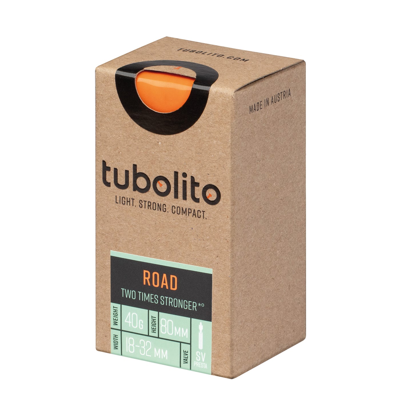 Tubolito Tubo Road Tube - 700 x 18-32mm 80mm Presta Valve Orange