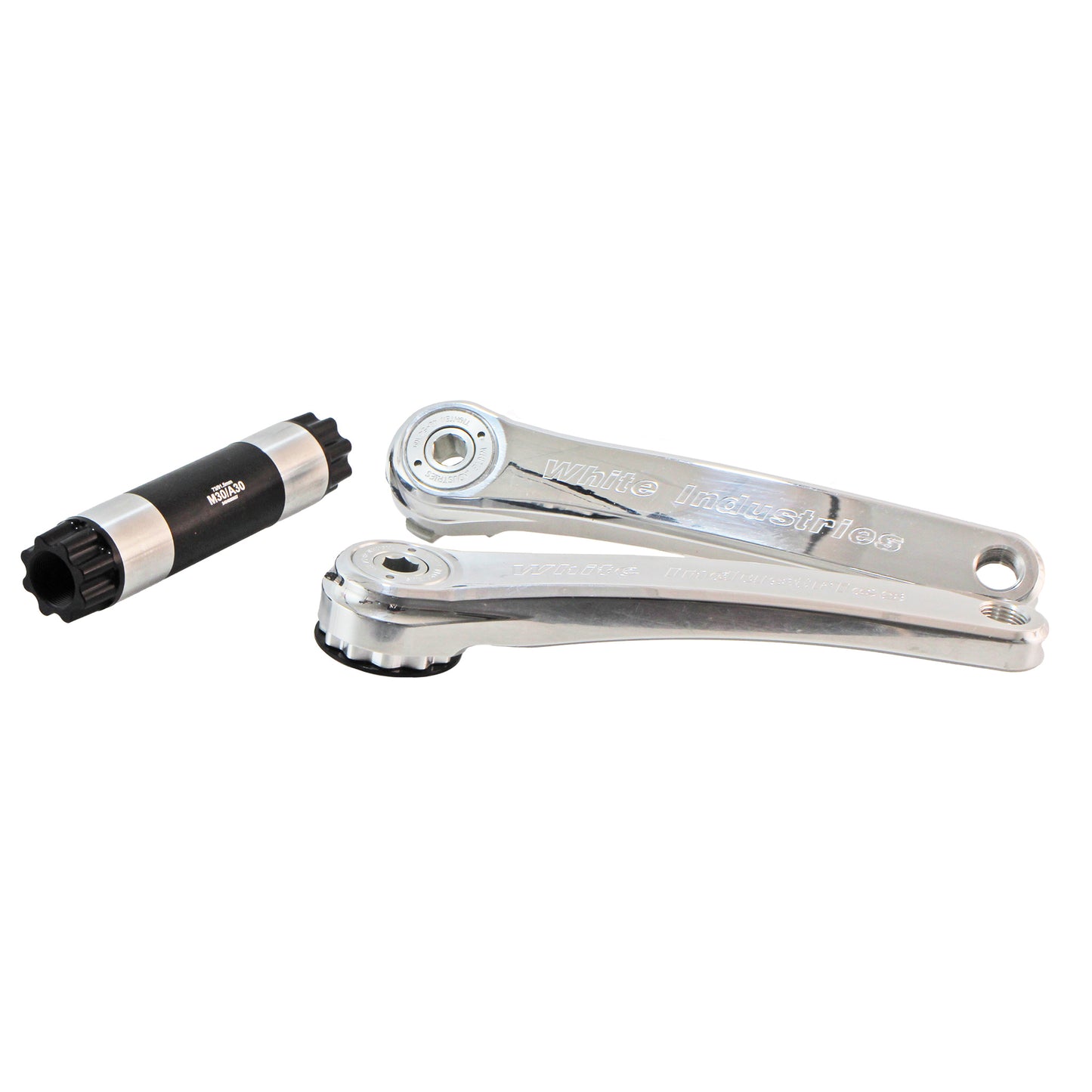 White Industries M30 Mountain Cranks 30mm Spindle 170mm Silver