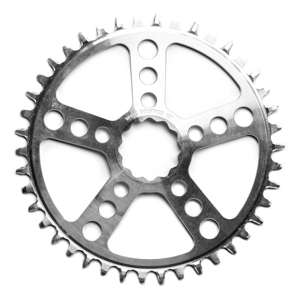 White Industries MR30 TSR 1x Chainring (3mm Offset) 42T Silver