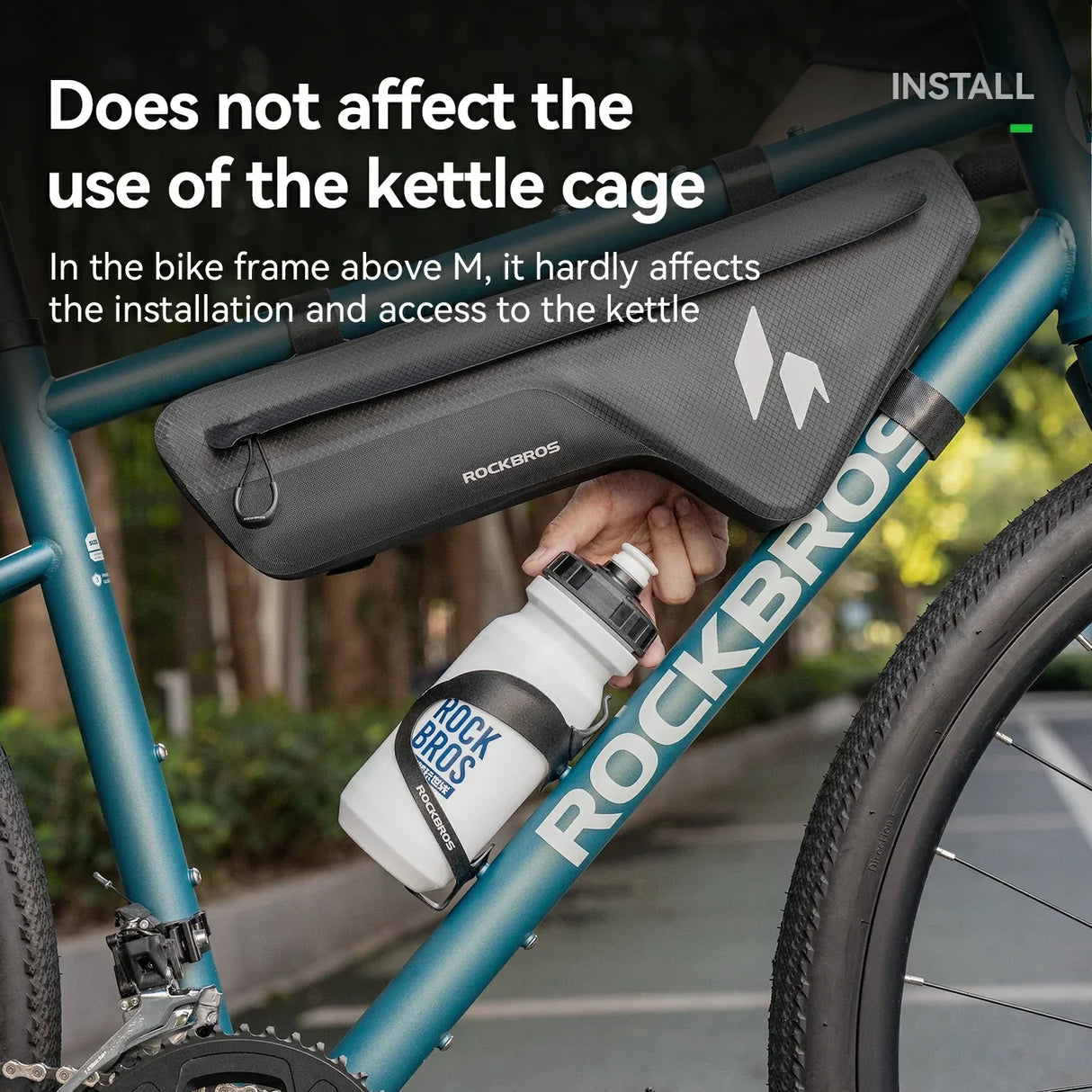 RideMate 100% Waterproof Frame Bag 1.9L Down Tube Bag