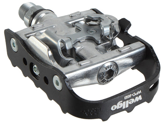 Wellgo WPD-95B Clipless/Cage Pedals Black/Silver