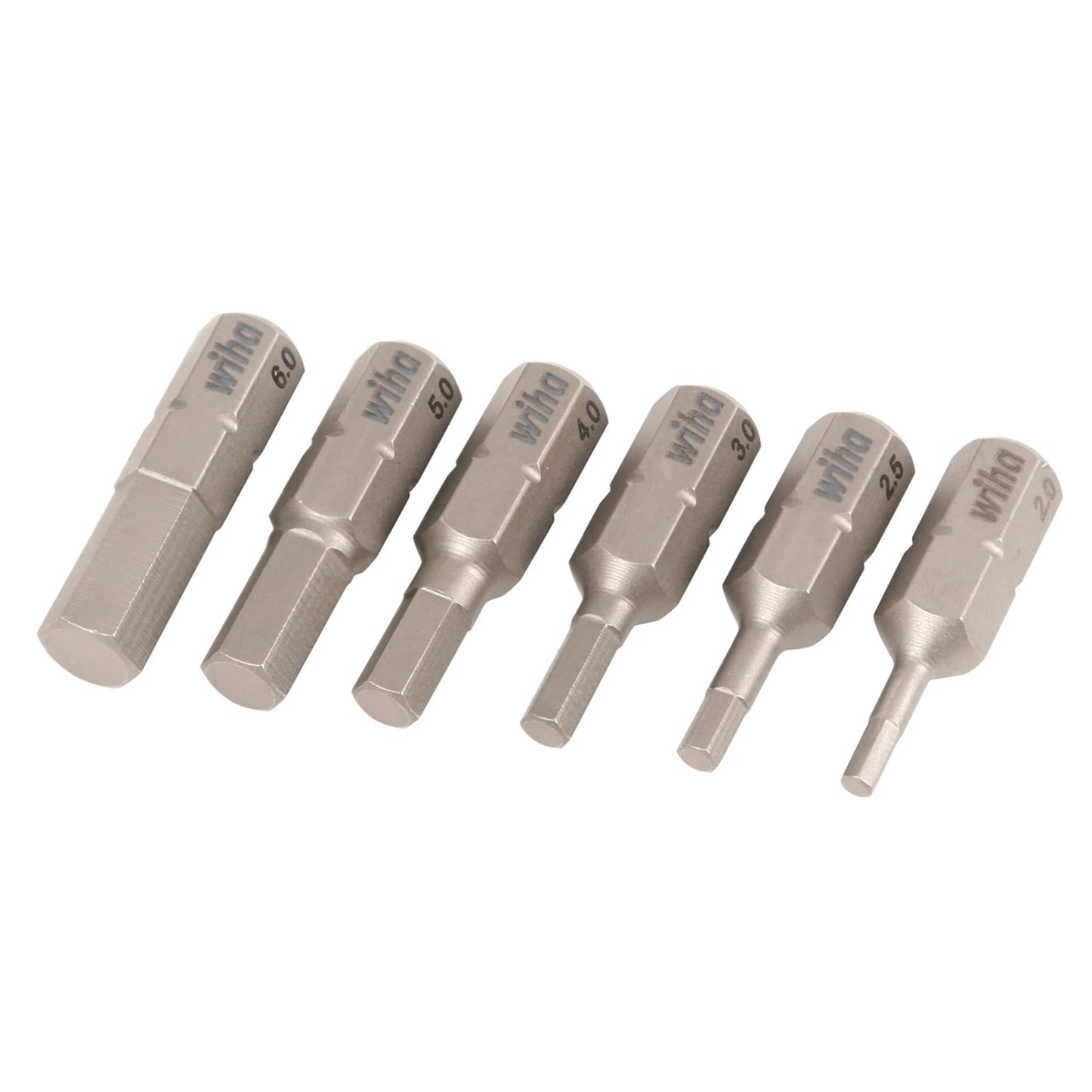 Wiha Tool Hex Insert Bit Set 2-6mm Set/6