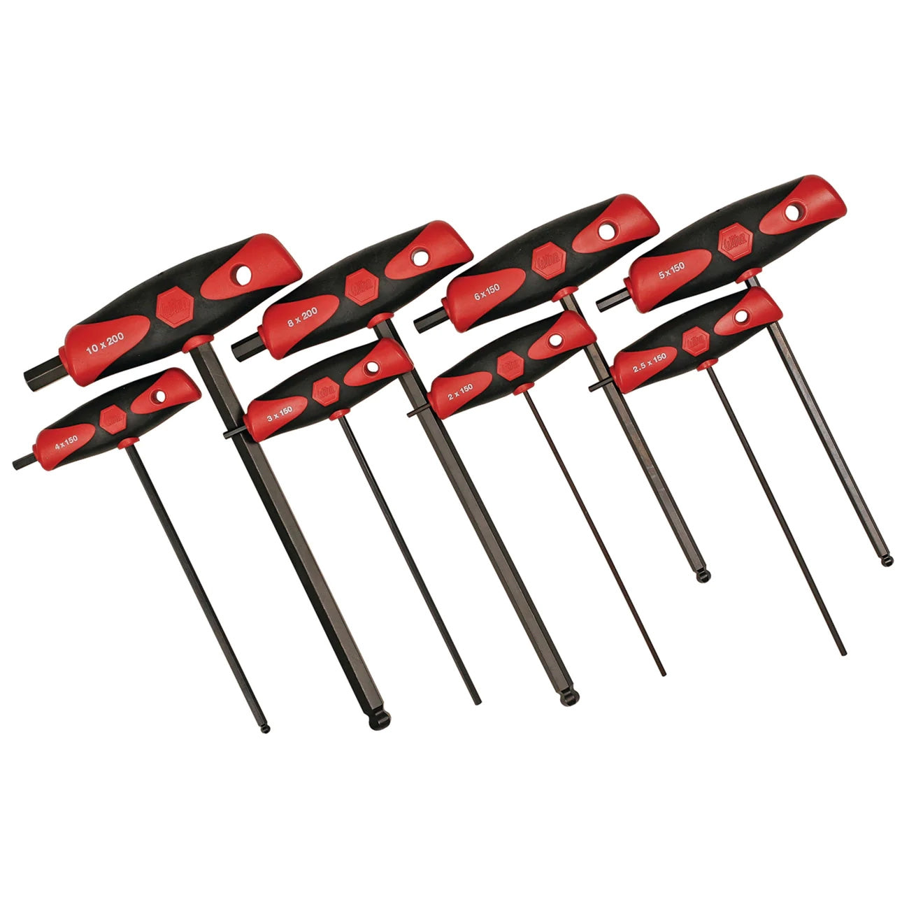 Wiha Tool Soft Grip Hex T-handle Set 22.53456810mm