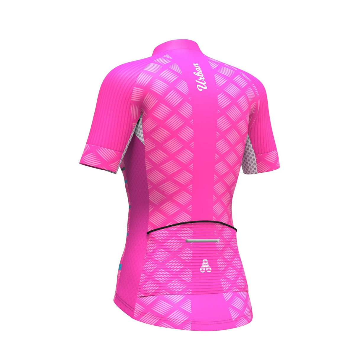 Women's Pro Series Pink Cycling Short Sleeve Jerseys / Bib Shorts