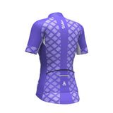 Women's Pro Series Purple Cycling Short Sleeve Jerseys / Bib Shorts