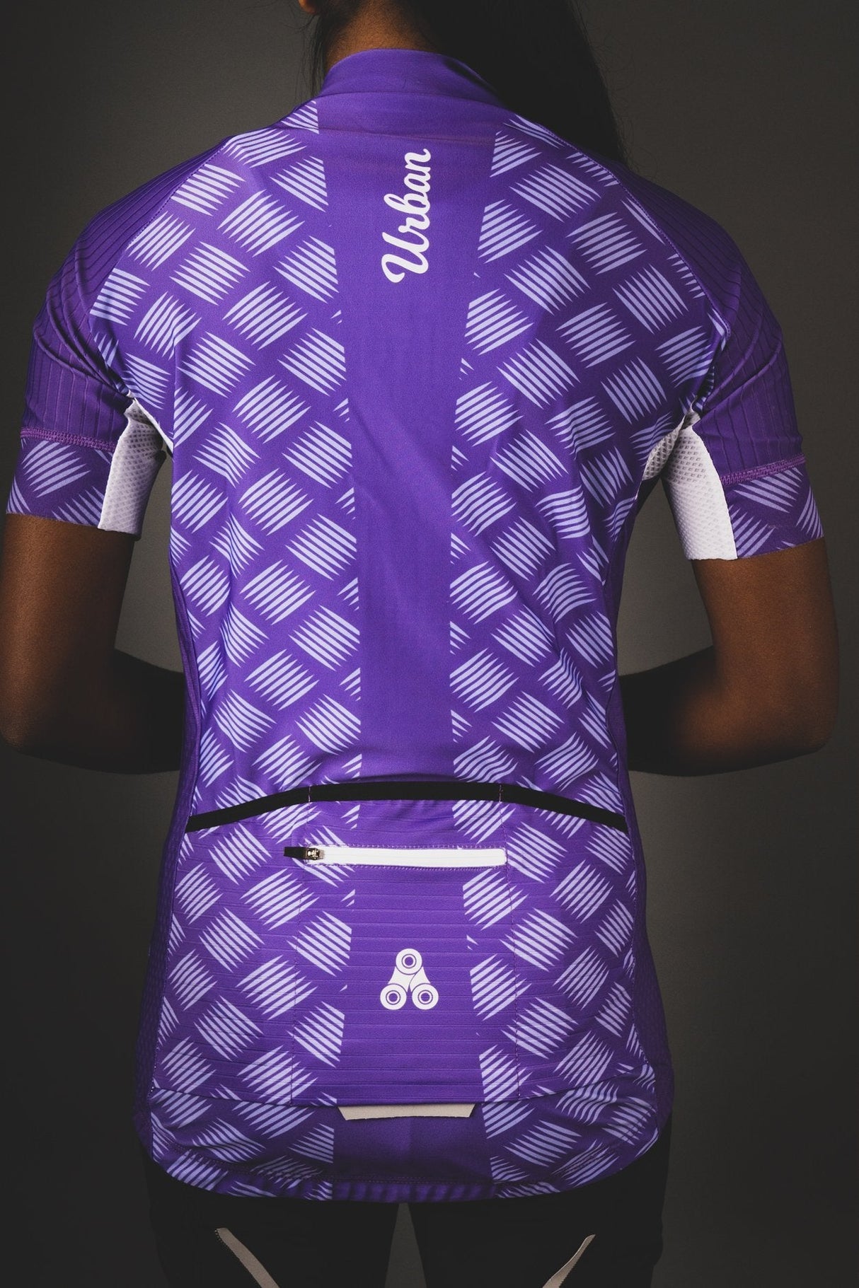 Women's Pro Series Purple Cycling Short Sleeve Jerseys / Bib Shorts