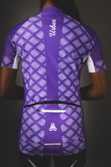 Women's Pro Series Purple Cycling Short Sleeve Jerseys / Bib Shorts
