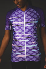 Women's Pro Series Purple Cycling Short Sleeve Jerseys / Bib Shorts