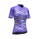 Women's Pro Series Purple Cycling Short Sleeve Jerseys / Bib Shorts