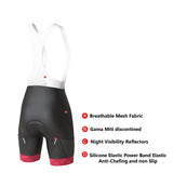Women's Pro Series Red Cycling Short Sleeve Jerseys / Bib Shorts