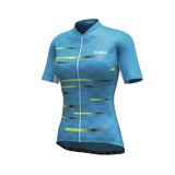 Women's Pro Series Teal Cycling Short Sleeve Jerseys / Bib Shorts