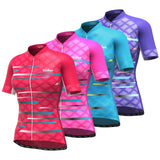 Women's Pro Series Teal Cycling Short Sleeve Jerseys / Bib Shorts