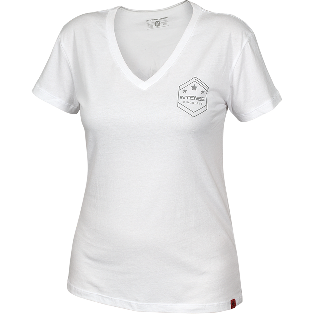 Women's Army White V-Neck Tee