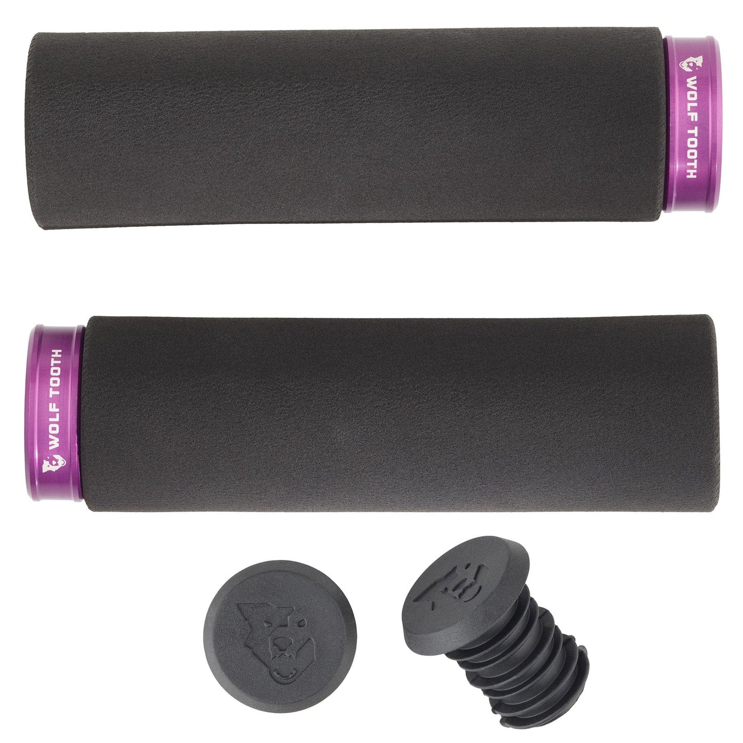 Wolf Tooth Fat Paw Lock-on Grips - Black/Purple