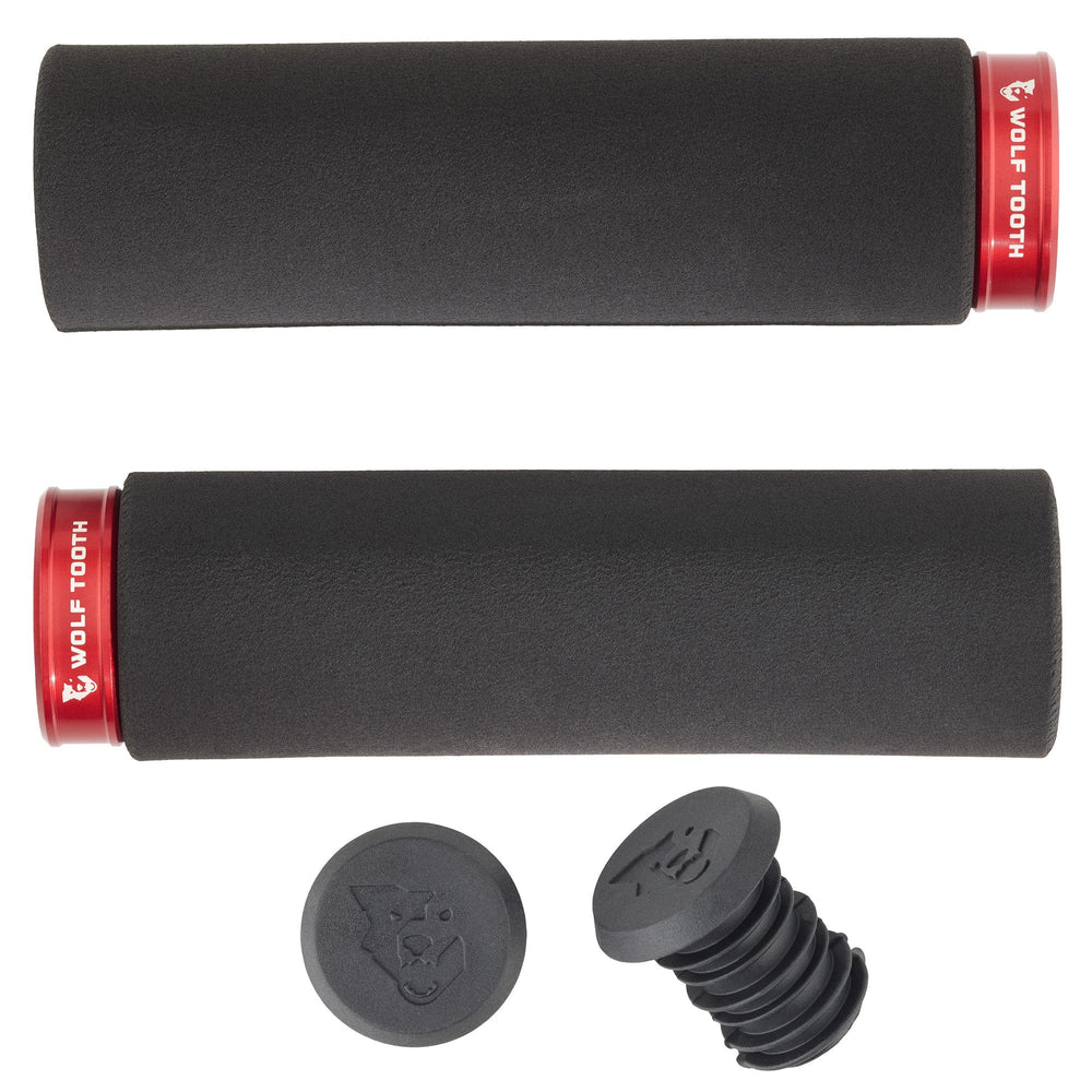 Wolf Tooth Fat Paw Lock-on Grips - Black/Red