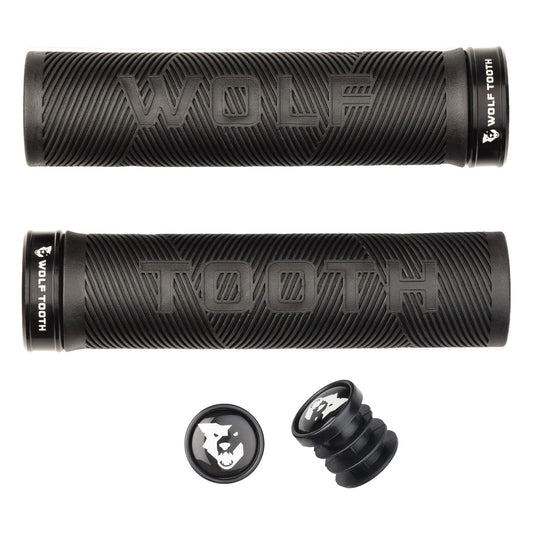 Wolf Tooth Components Echo Lock-On Grip Set Black/Black