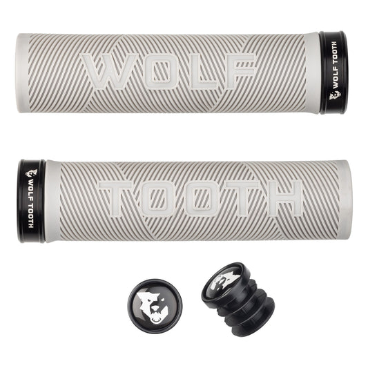 Wolf Tooth Components Echo Lock-On Grip Set Gray/Black