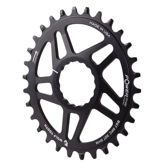 Wolf Tooth Elliptical Direct Mount Chainring - 30t RaceFace CINCH Boost Drop-Stop ST Shimano 12 Speed HG+ BLK