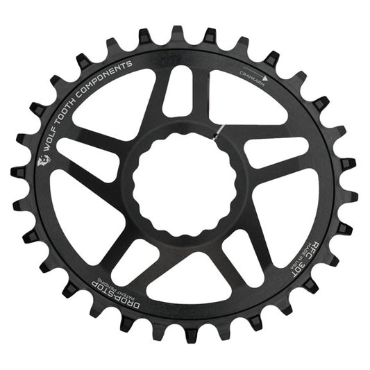 Wolf Tooth Elliptical Direct Mount Chainring - 28t RaceFace/Easton CINCH Direct Mount Drop-Stop 6mm Offset BLK