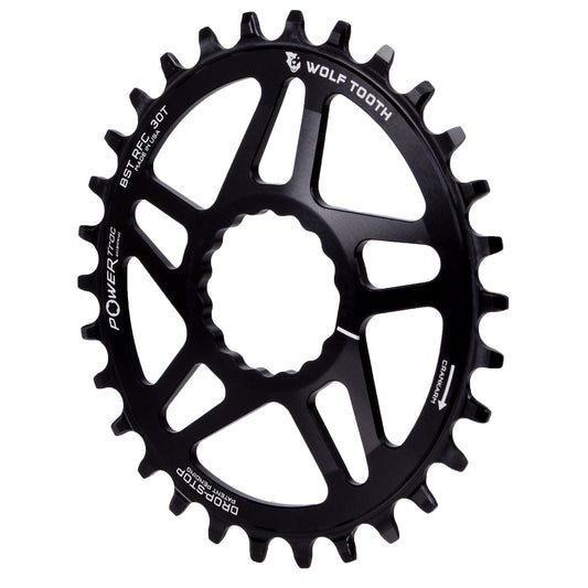 Wolf Tooth Elliptical Direct Mount Chainring - 30t RaceFace/Easton CINCH Direct Mount Drop-Stop B For Boost Cranks 3mm Offset BLK