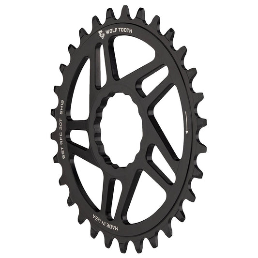 Wolf Tooth Direct Mount Chainring - 30t RaceFace/Easton CINCH Direct Mount Drop-Stop B For Boost Cranks 3mm Offset BLK