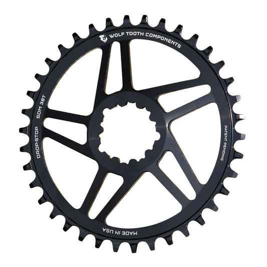 Wolf Tooth Direct Mount Chainring - 40t SRAM Direct Mount For SRAM 3-Bolt 6mm Offset Drop-Stop B Flattop Compatible BLK