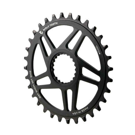 Wolf Tooth Direct Mount Chainring - 32t Shimano Direct Mount For Boost Cranks 3mm Offset Requires 12-Speed Hyperglide+ Chain BLK