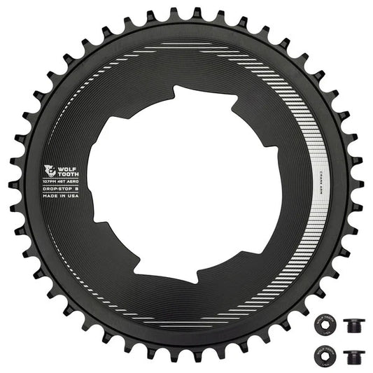 Wolf Tooth Components Aero Chainring 107 BCD Drop-Stop B 46T Blk