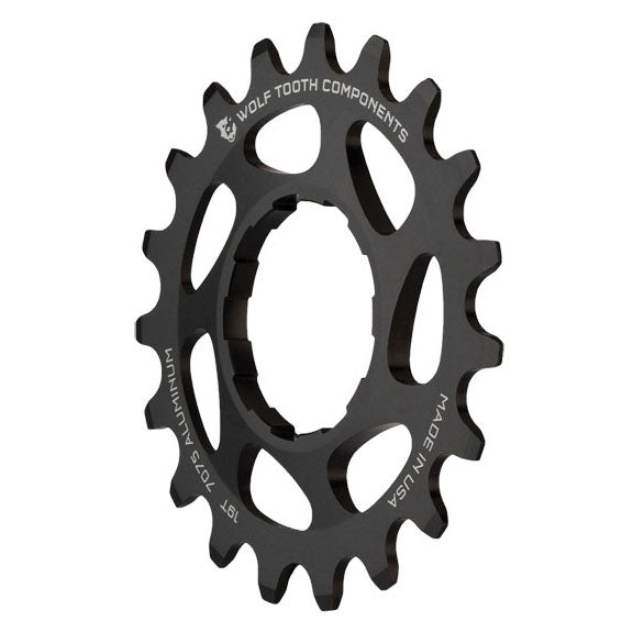 Wolf Tooth Single Speed Aluminum Cog - 18t Compatible 3/32" Chains BLK